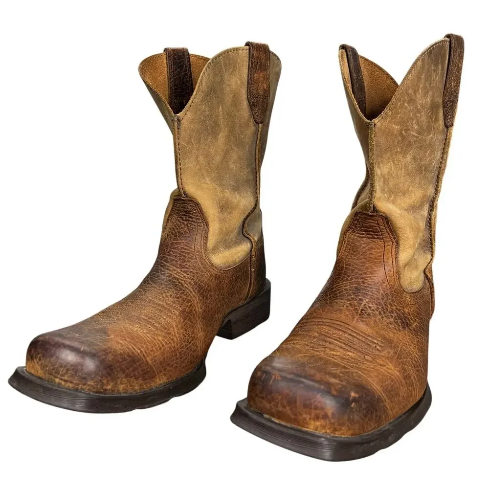 Ariat Men’s Rambler Brown Leather Western Cowboy Boot Size US 12 EE